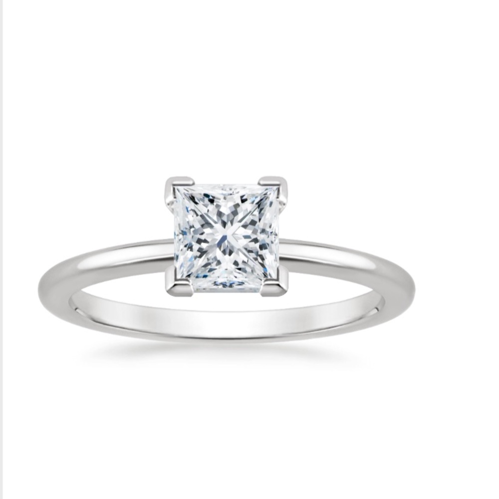 Brilliant earth 18k white comfort engagement ring